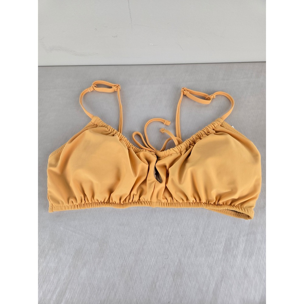 Old Navy Womens Ruched Keyhole Bikini Top Apricot Orange‎ Size L 825059-11-1